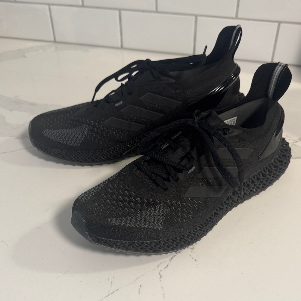 adidas Men's All-Black Knit Performance Sneakers